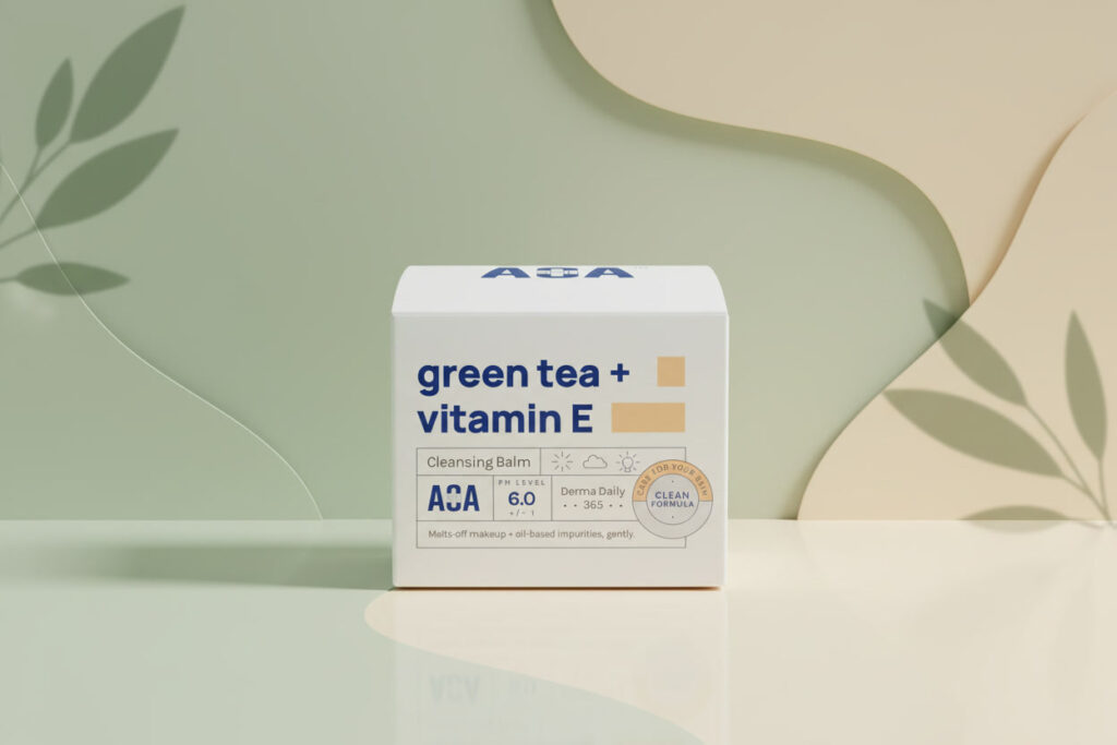 aoa studio green tea cleansing balm with vitamin e for waterproof makeup removal