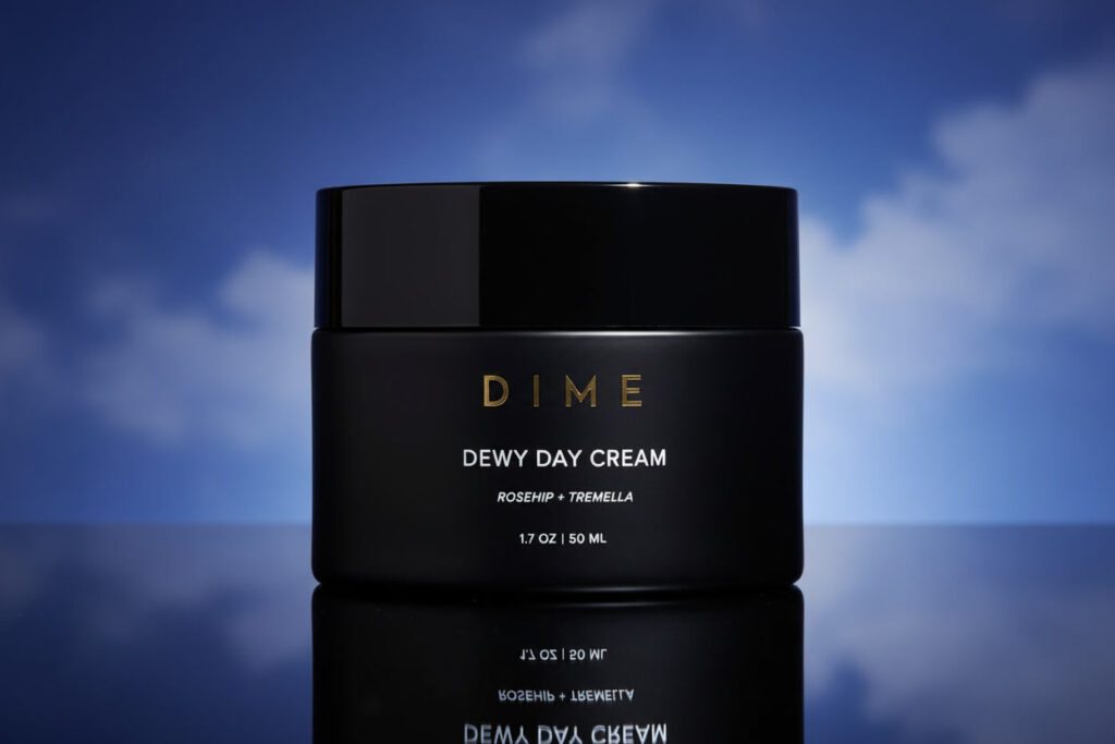 Dewy Day Cream That Actually Hydrates Dry Skin dime beauty dewy day cream with rosehip oil and snow mushroom for dry and combination skin