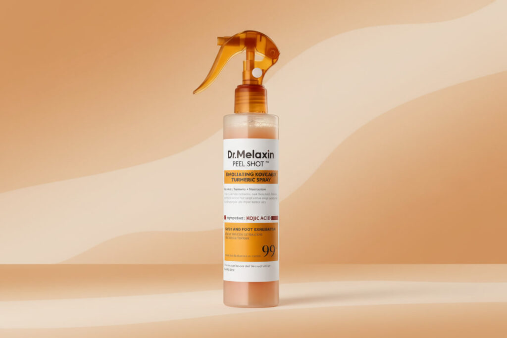 dark spots spray bottle for uneven body skin and gentle exfoliation