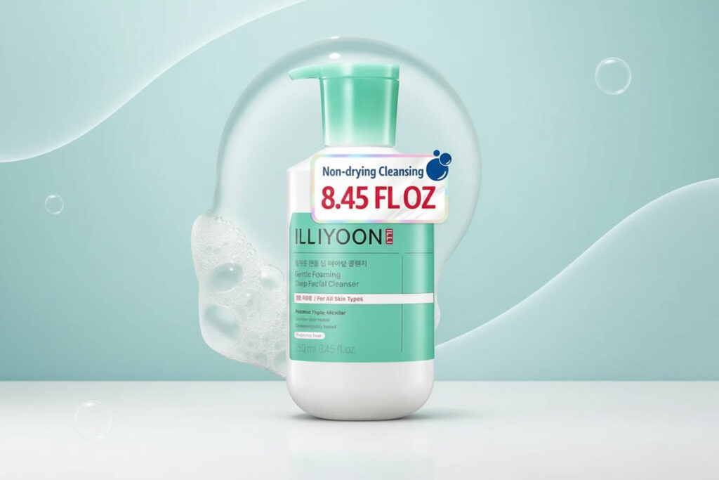 Best Low pH Cleanser for Sensitive Skin illiyoon low ph cleanser for sensitive skin — gel to foam korean face wash bottle