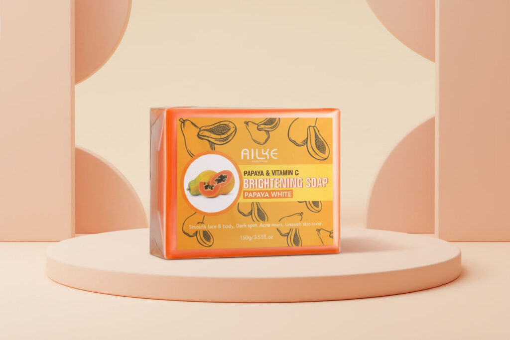 papaya soap for dark spots with kojic acid for dull and uneven skin