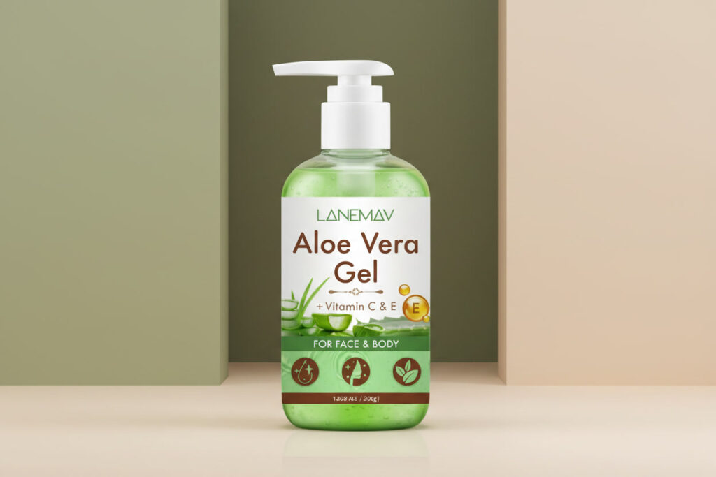 vitamin c and aloe vera gel for sensitive skin hydration and sunburn relief