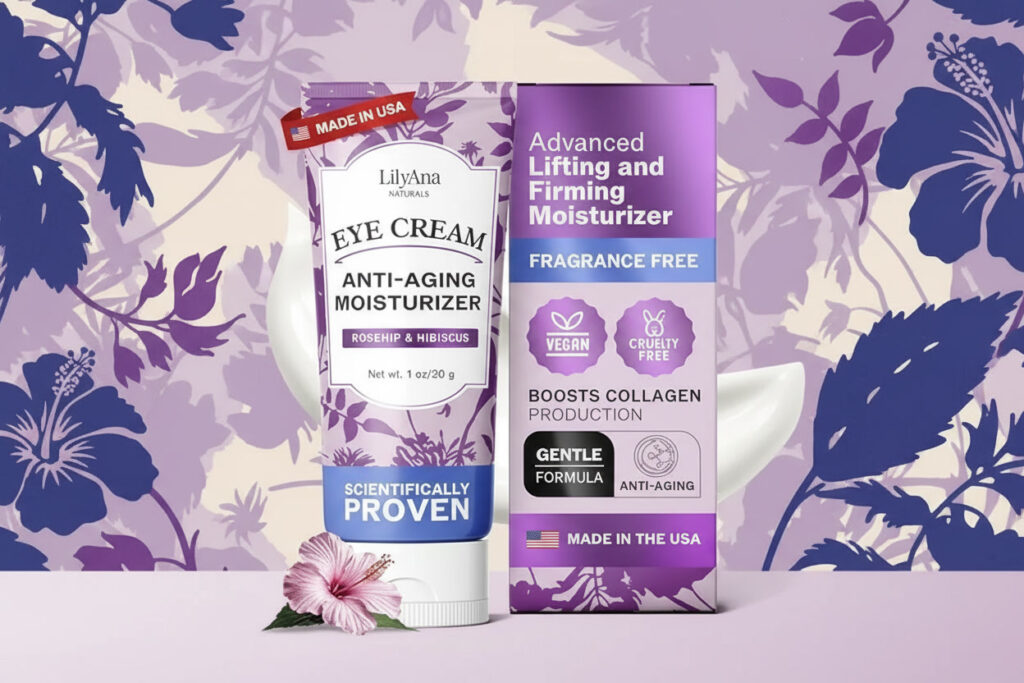 Eye Cream for Dark Circles: 3 Signs It's Finally Working lilyana naturals eye cream for dark circles and puffiness on clean skin