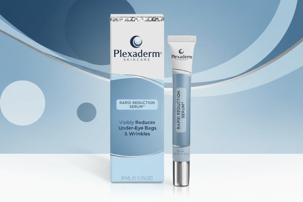 Plexaderm Rapid Reduction Serum: 5 Real Results plexaderm rapid reduction serum applied under eyes to reduce bags and fine lines