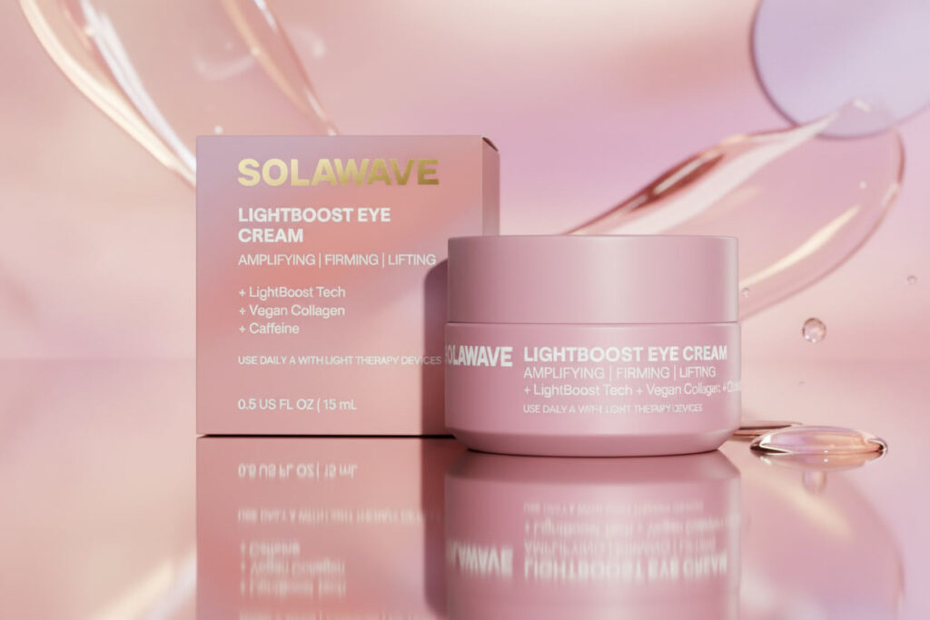 Solawave LightBoost Eye Cream Review: 5 Real Results solawave lightboost eye cream jar for dark circles and puffiness