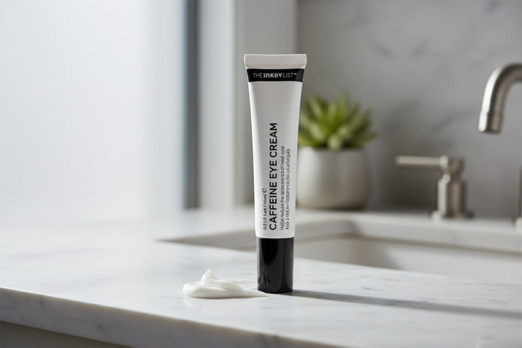 Caffeine Eye Cream That Actually Reduces Puffiness Fast the inkey list caffeine eye cream for dark circles and puffiness